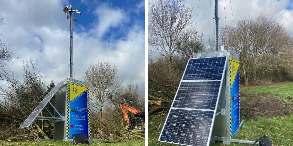 The REG Army on site - CCTV hire & sales solar and wired