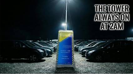 Temporary Car park CCTV Towers