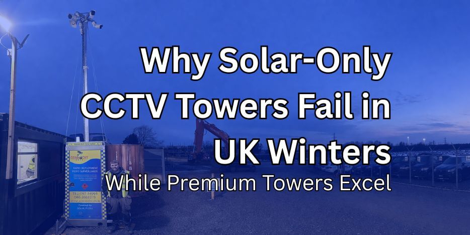 Why Solar-Only CCTV Towers Fail in UK Winters